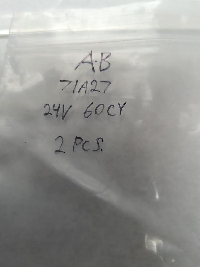 Used ALLEN BRADLEY,71A27,COIL 24V 60CY LOT OF 2 PRE-OWNED