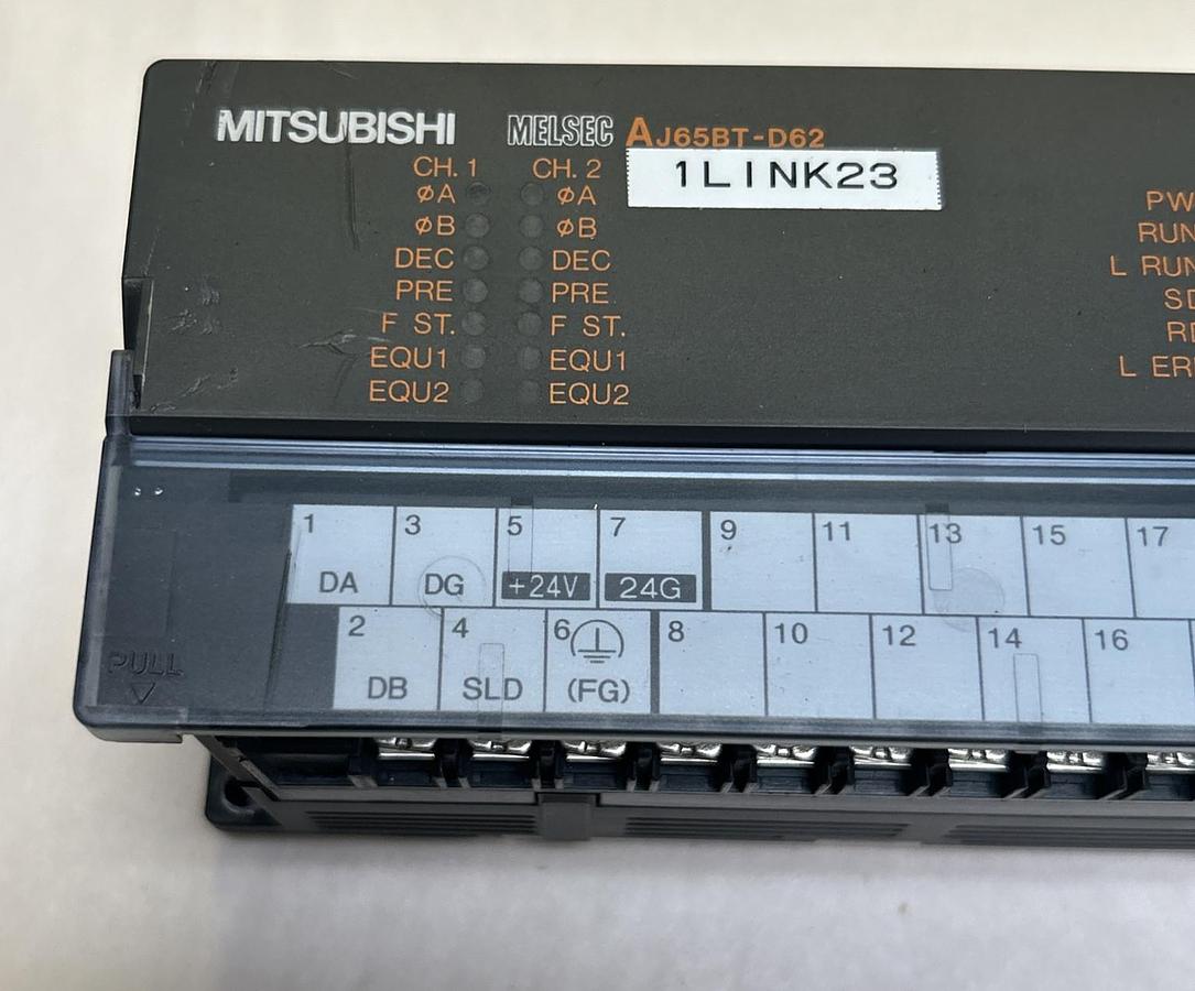 Used MITSUBISHI,AJ65BT-D62,HIGH SPEED COUNTER MODULE