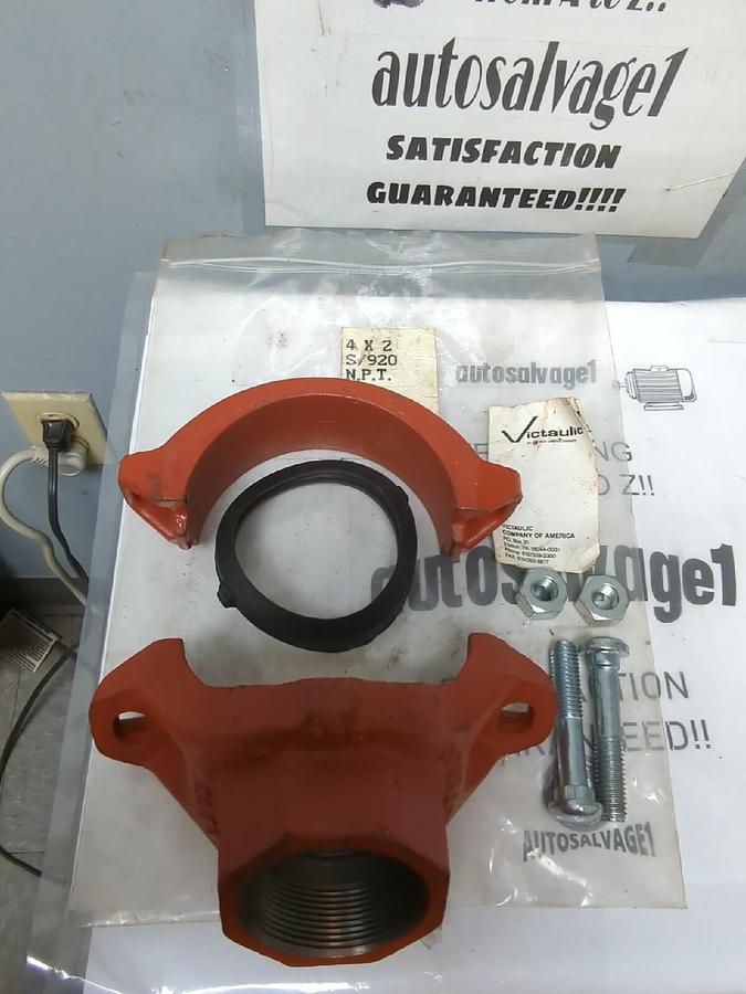 VICTAULIC,STYLE 920,4 IN X 2 IN MECHANICAL T-BOLTED BRANCH OUTLET NOS