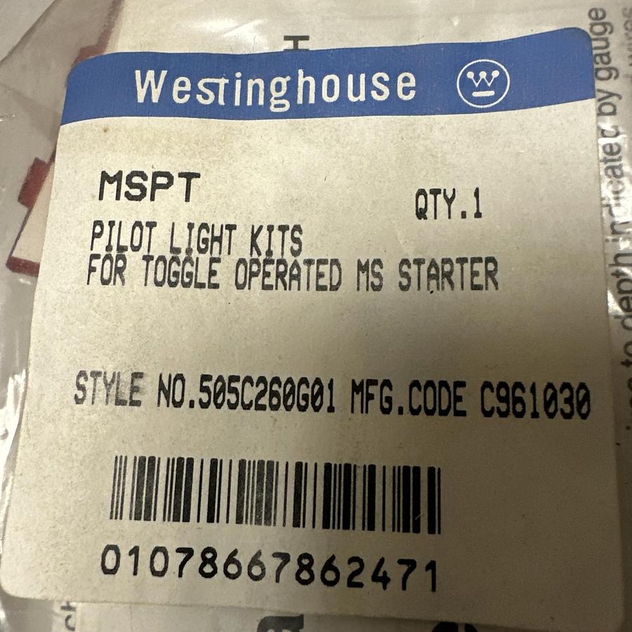 Westinghouse,MST01,Motor Starter Switch With MSPT Light Kit