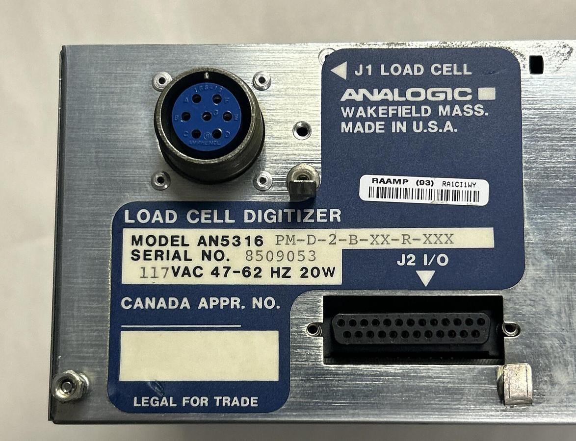 Used ANALOGIC,AN5316PM-D-2-B-XX-R-XXX,LOAD CELL DIGITIZER