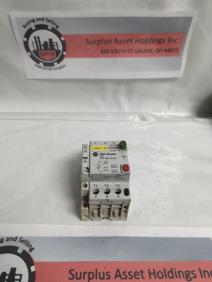 Used ALLEN BRADLEY,140-MN-0016,SERIES C MOTOR STARTER W/ 140-11 PROTECTOR PRE-OWNED