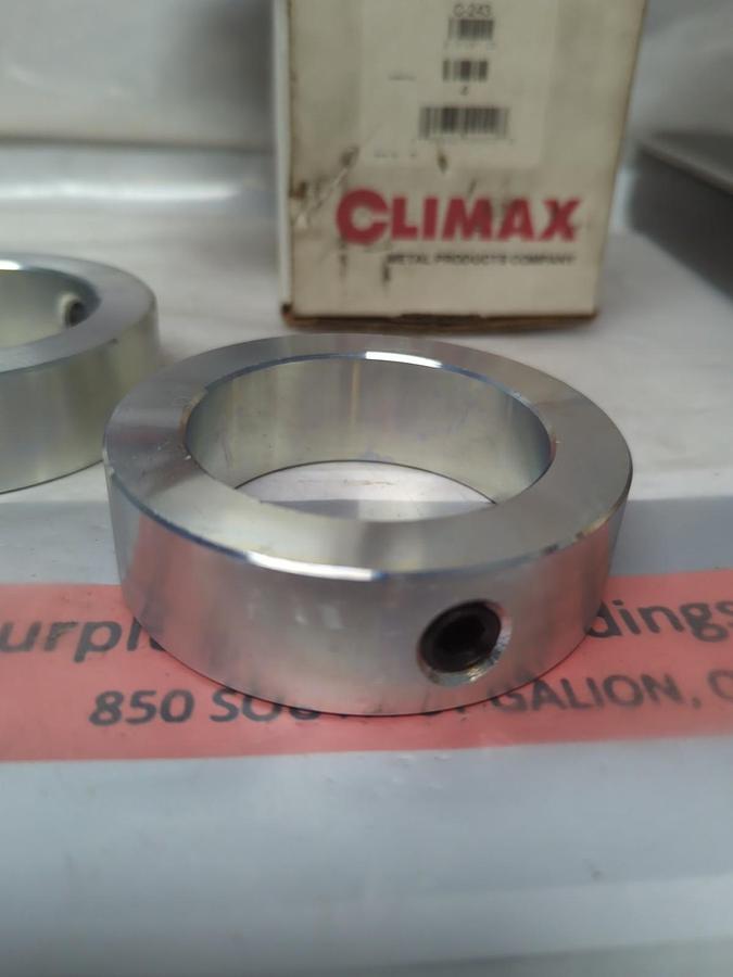 CLIMAX,C-243,SREW SET SHAFT COLLAR 2-7/16 INC LOT OF 4 NOS