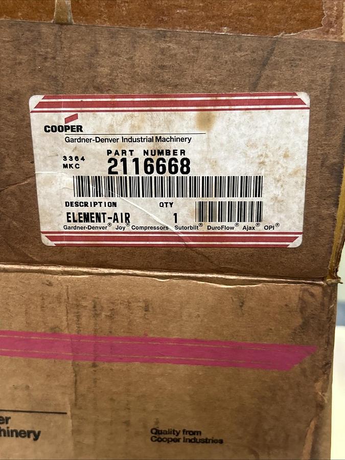 COOPER GARDNER-DENVER,2116668,AIR FILTER ELEMENT NOS