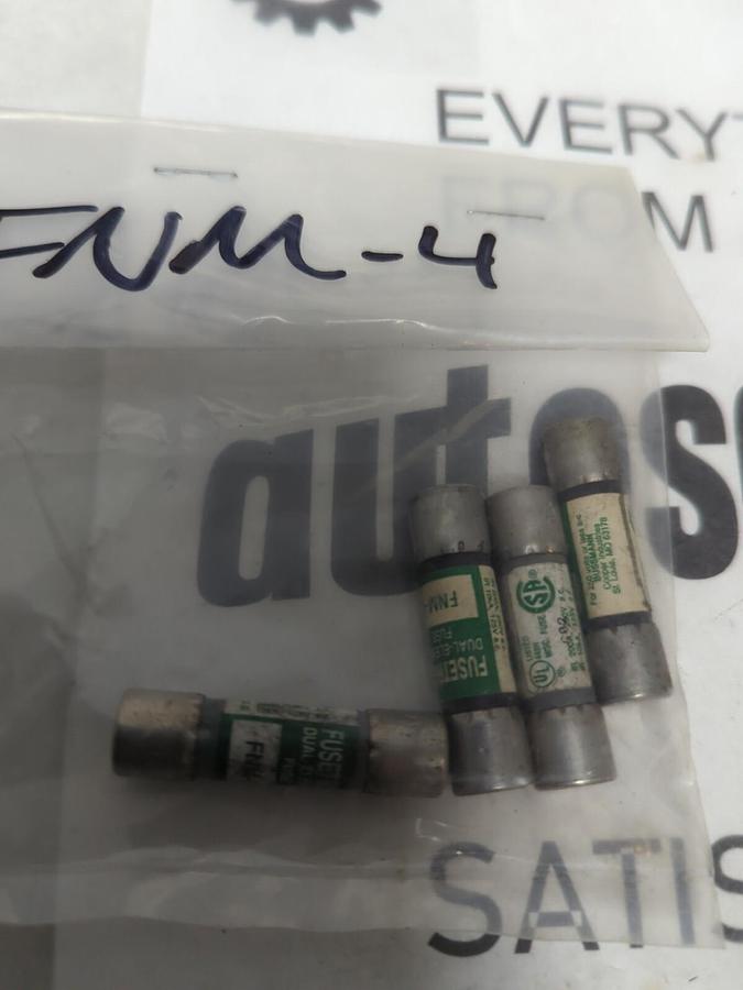 COOPER BUSSMANN,FNM-4,FUSETRON 4 AMP FUSE LOT OF 4 NOS