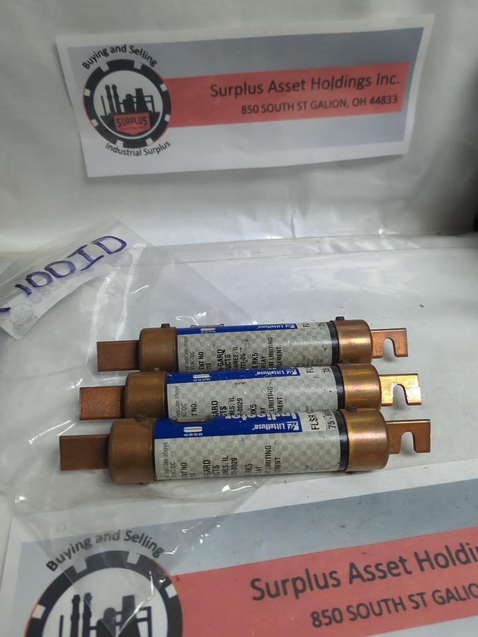 Used LITTELFUSE,FLSR100ID,INDICATOR 100 AMP FUSE LOT OF 3 PRE-OWNED