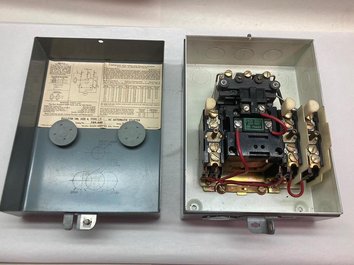 Used Allen-Bradley,709-AAA,Automatic Starter Size 0 Type 1 Ser L