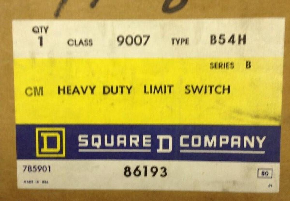 Square D,9007 B54H,Heavy Duty Limit Switch