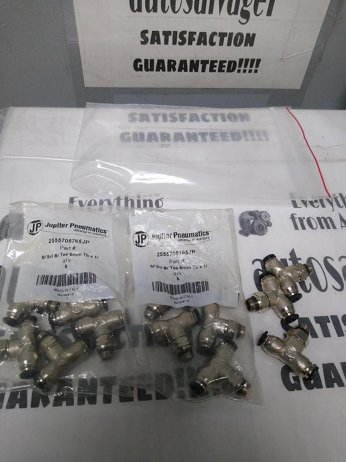 Used JUPITER PNUEMATICS,2555705765JP,5MM SWIVEL MALE BRANCH TEE LOT OF 13