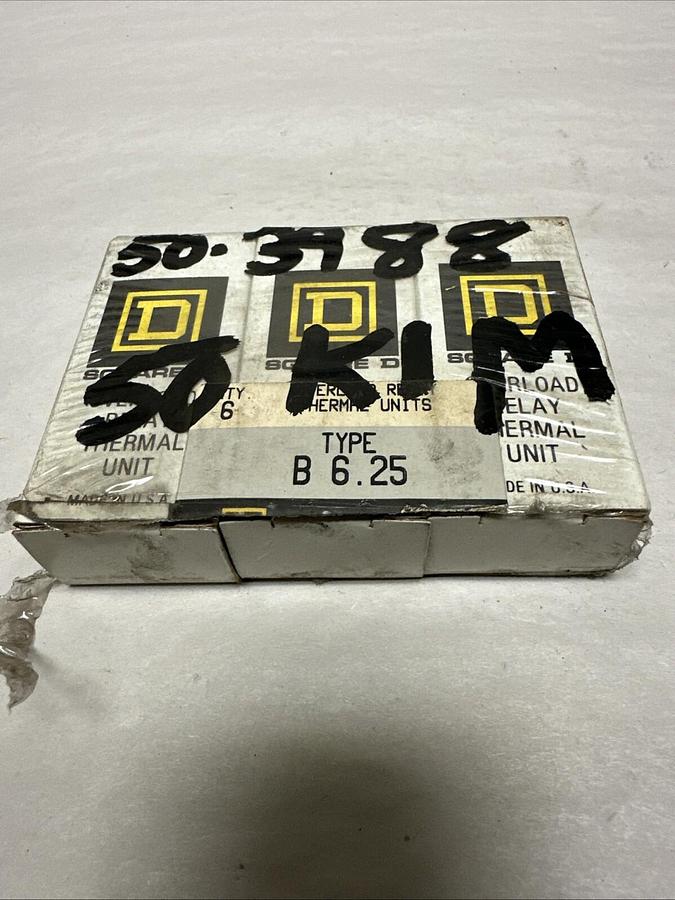 Used Square-D,B6.25,Heater Element LOT of 3