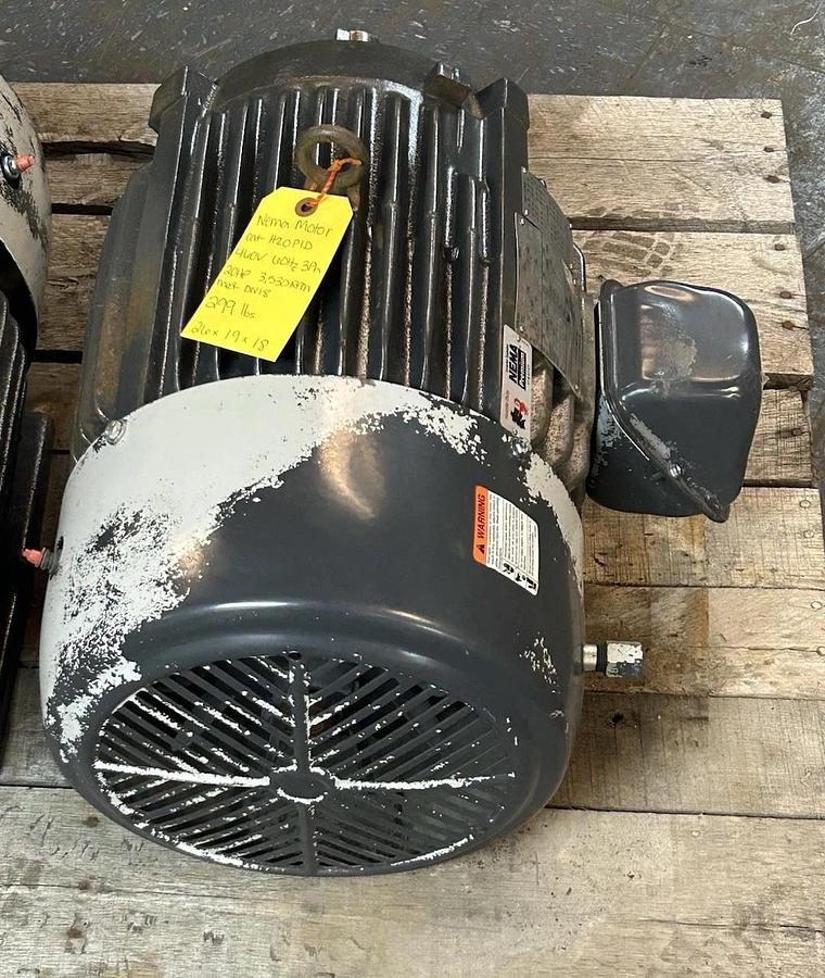 Used US MOTORS,H20P1D,HOSTILE DUTY MOTOR 20HP 3530RPM 460V 3PH 256T FRAME