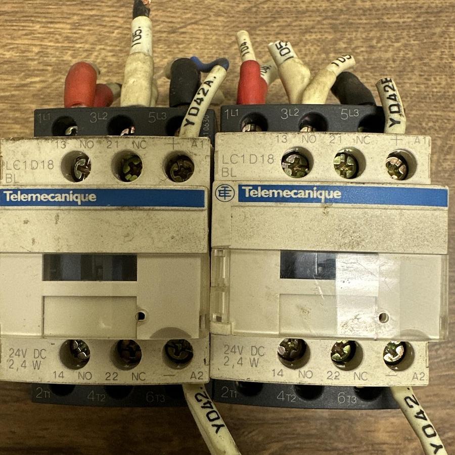 Used Telemecanique,LC1D18,Contactor LOT of 2