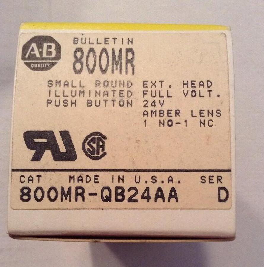 Allen-Bradley,800MR-QB24AA,Push Button Amber Lens
