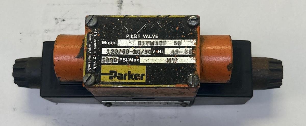 Used PARKER,D1VWS0Y59,DIRECTIONAL CONTROL VALVE 5000 PSI 110/120V