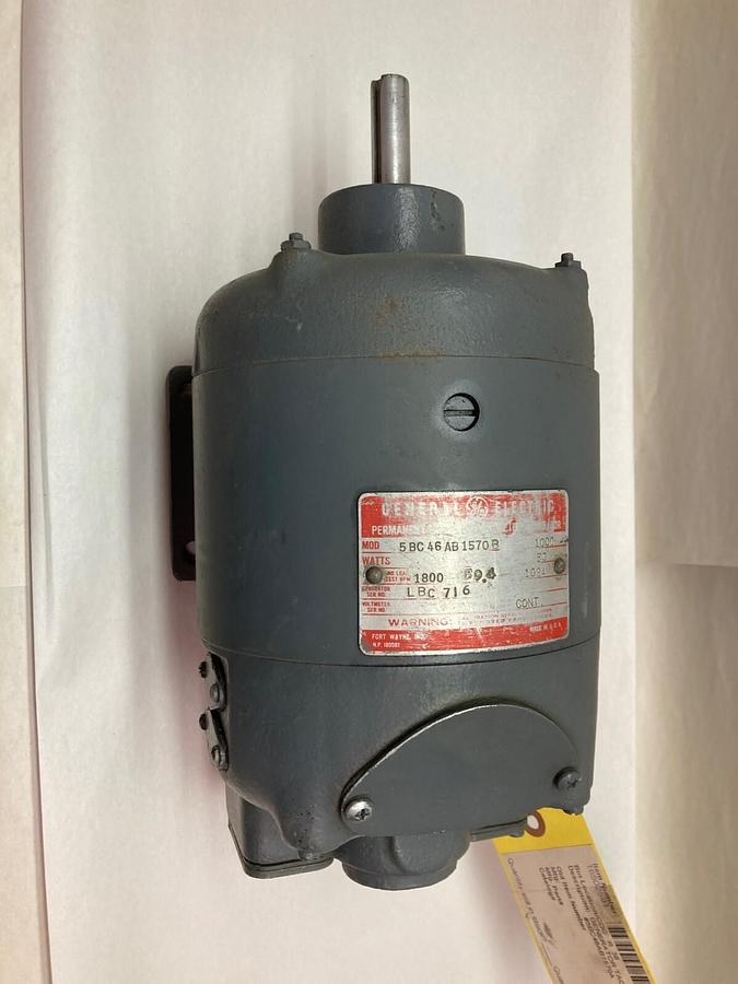 Used General Eelectric,5BC46AB1570B,Tachometer Generator 1800rpm 50V