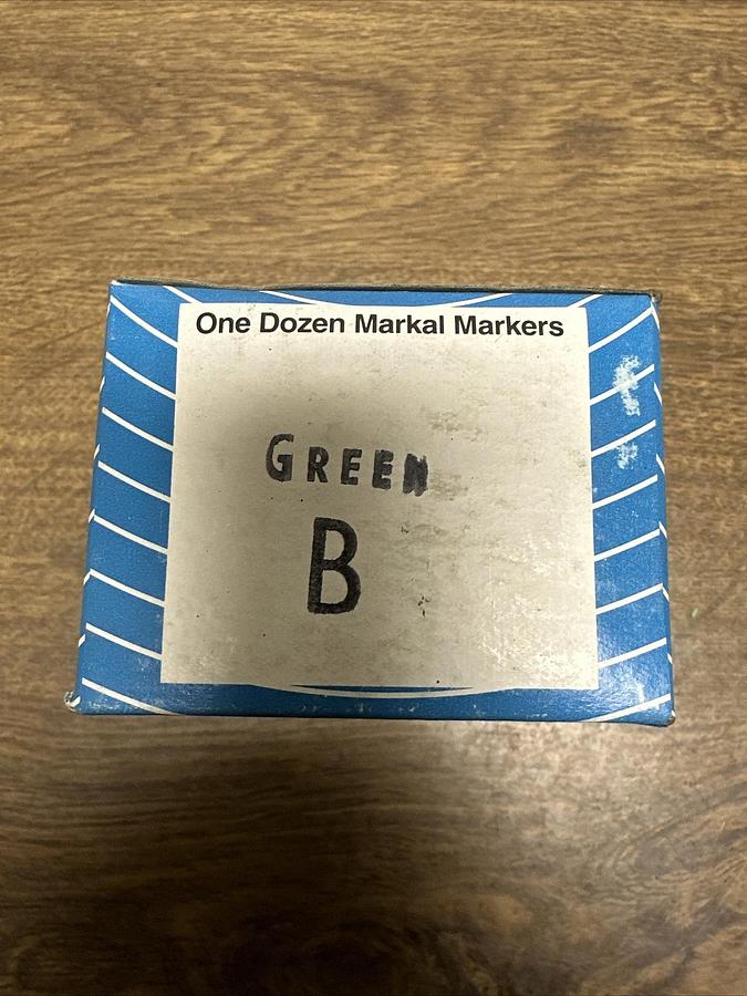 Used Markal Paintstik,80220-B,Green Solid Marking Crayon Box of 12