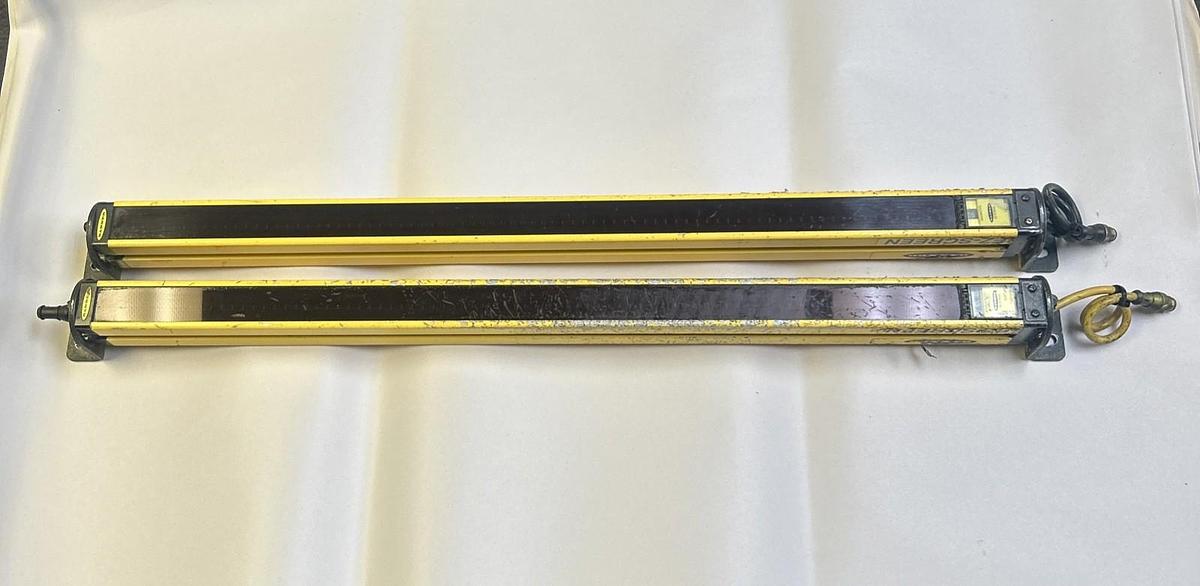 Used BANNER,SLSCE14-600P8/SLSCR14-600P8,LIGHT CURTAIN RECEIVER & TRANSMITTER SET