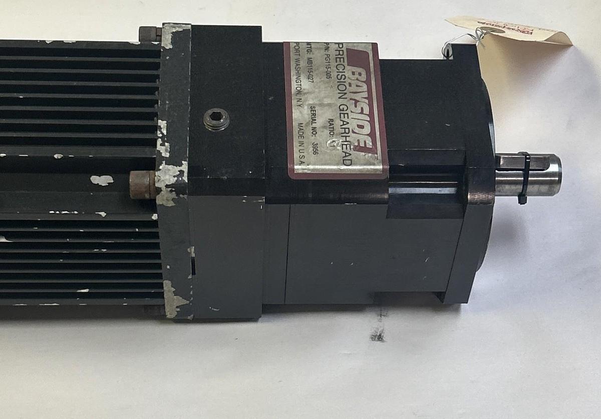 Used RELIANCE,S-4075-R-H00AA,BURSHLESS SERVO MOTOR W/ PG115-005 GEARHEAD