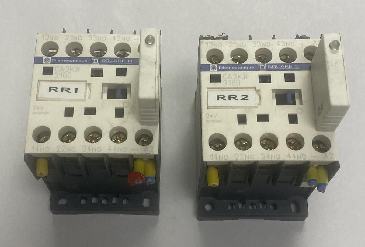Used TELEMECANIQUE,CA3KN31BD,CONTROL RELAY LOT OF 2