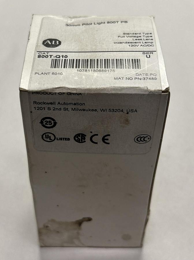 Used ALLEN BRADLEY,800T-Q10,PILOT LIGHT NEW SEALED
