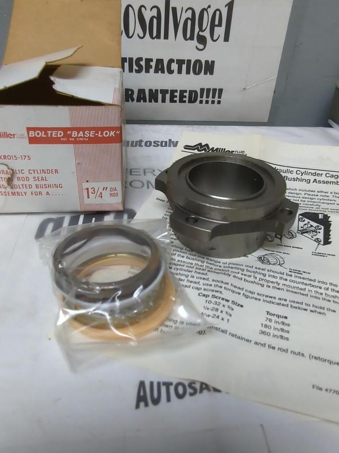 MILLER,051-KR015-175,PISTON ROD SEAL & BOLTED BUSHING ASSEMBL 1-1/4 INCH NOS