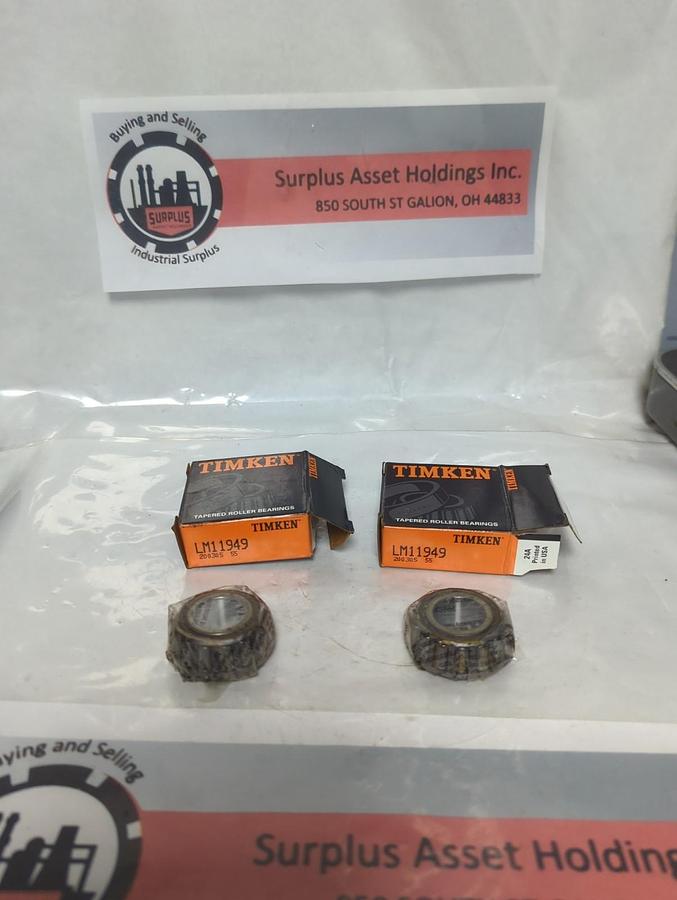 TIMKEN,LM11949,ROLLER BEARING CONE LOT OF 2 NOS