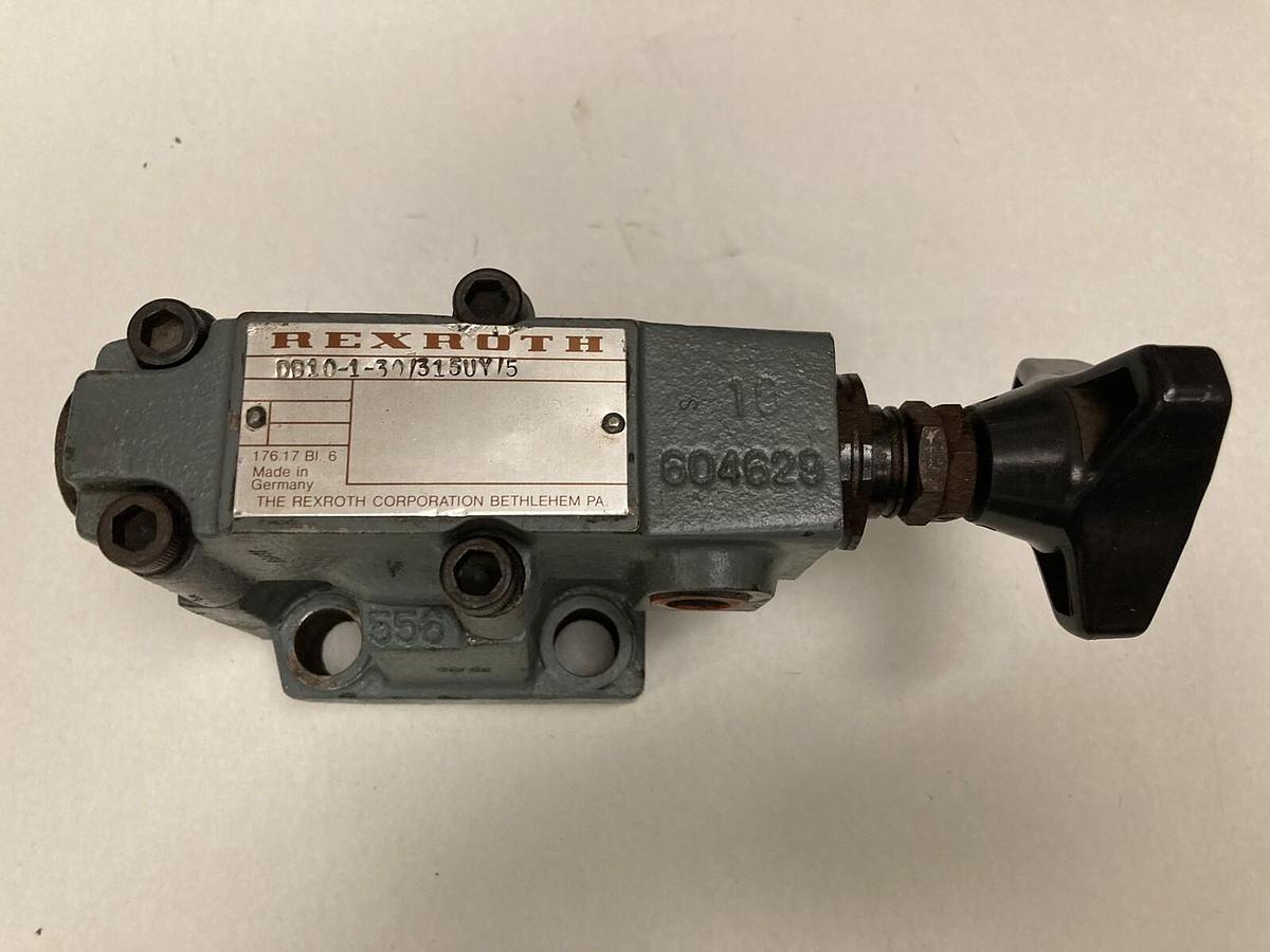 Used Rexroth,DB10-1-30/315UY/5,Hydraulic Relief Valve