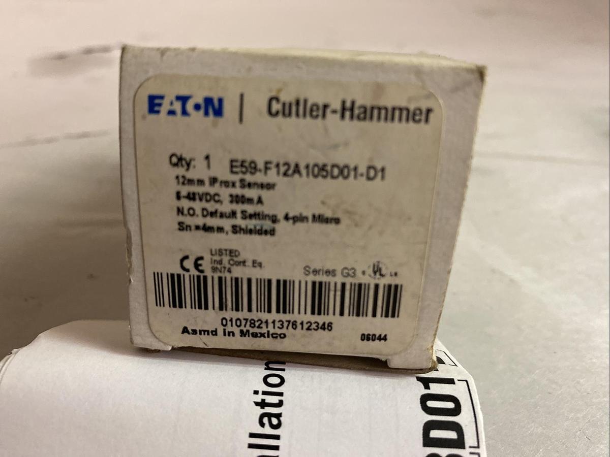 Used EATON CUTLER HAMMER,E59-F12A105D01-D1, PROXIMTY SENSOR NOS