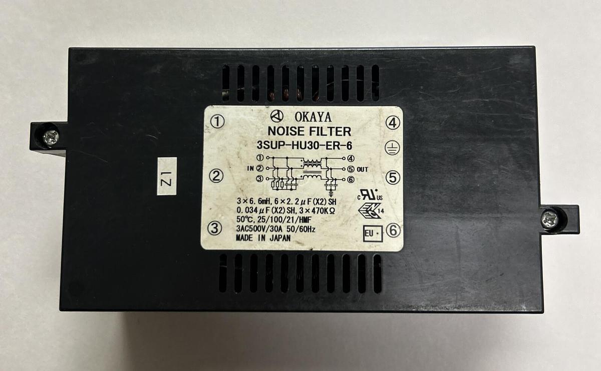 Used OKAYA,3SUP-HU30-ER-6,NOISE FILTER