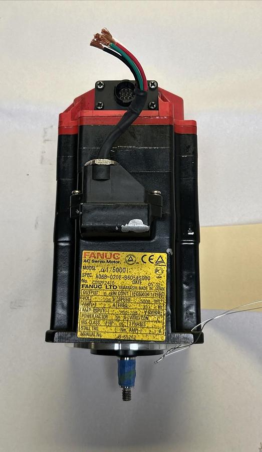 Used FANUC,A06B-0202-B605#S000,AC SERVO MOTOR 5000RPM 2.5A 126V 3PH