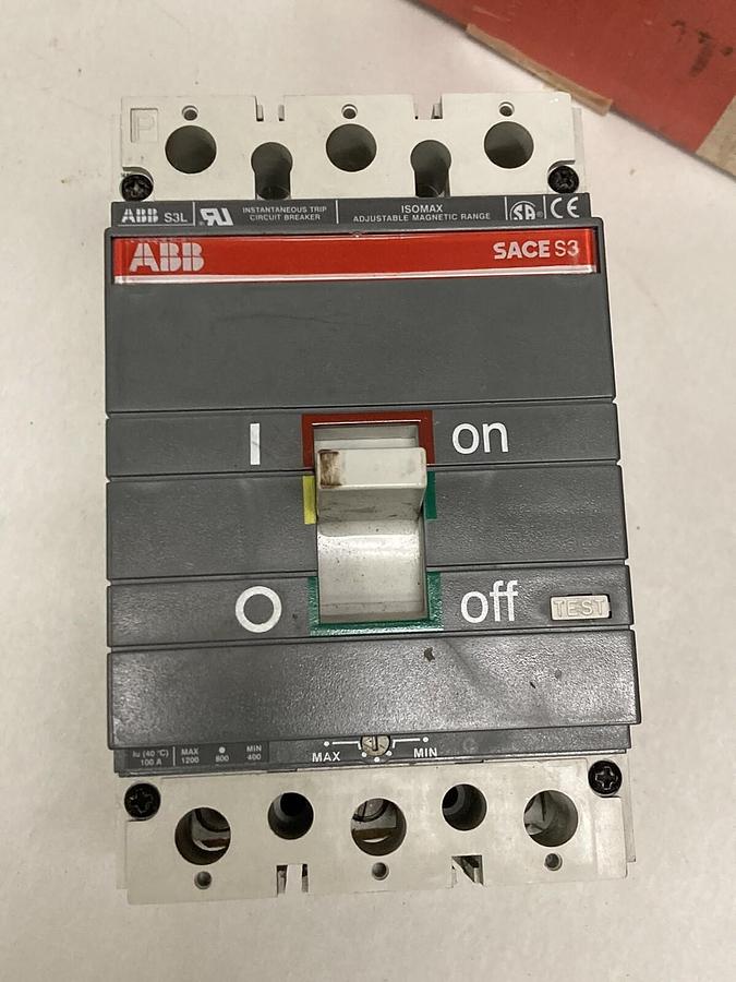 Used ABB,S3L100MBB,Instantaneous Trip Circuit Breaker 150A