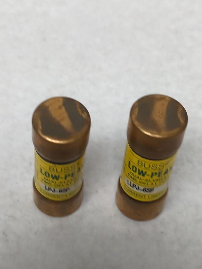 Used COOPER BUSSMANN,LPJ-6SP,LOW-PEAK 6 AMP FUSE LOT OF 2 PRE-OWNED