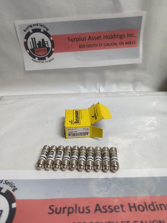 COOPER BUSSMANN,KTK-R-1/4,LIMITRON 1/4 AMP FUSES BOX OF 10 NOS