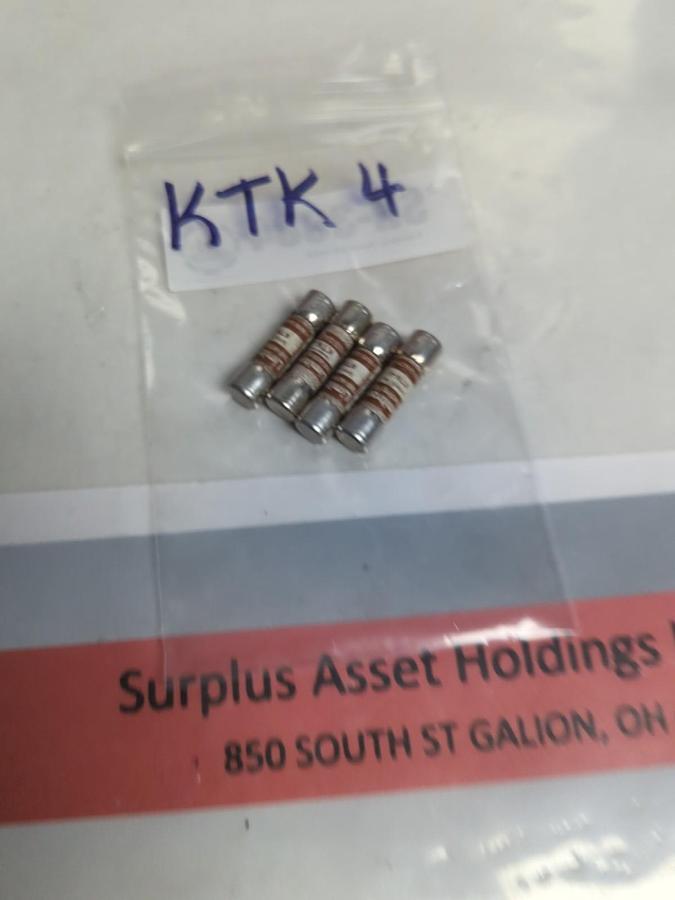 Used COOPER BUSSMANN,KTK-4,LIMITRON 4 AMP FUSE LOT OF 4 PRE-OWNED
