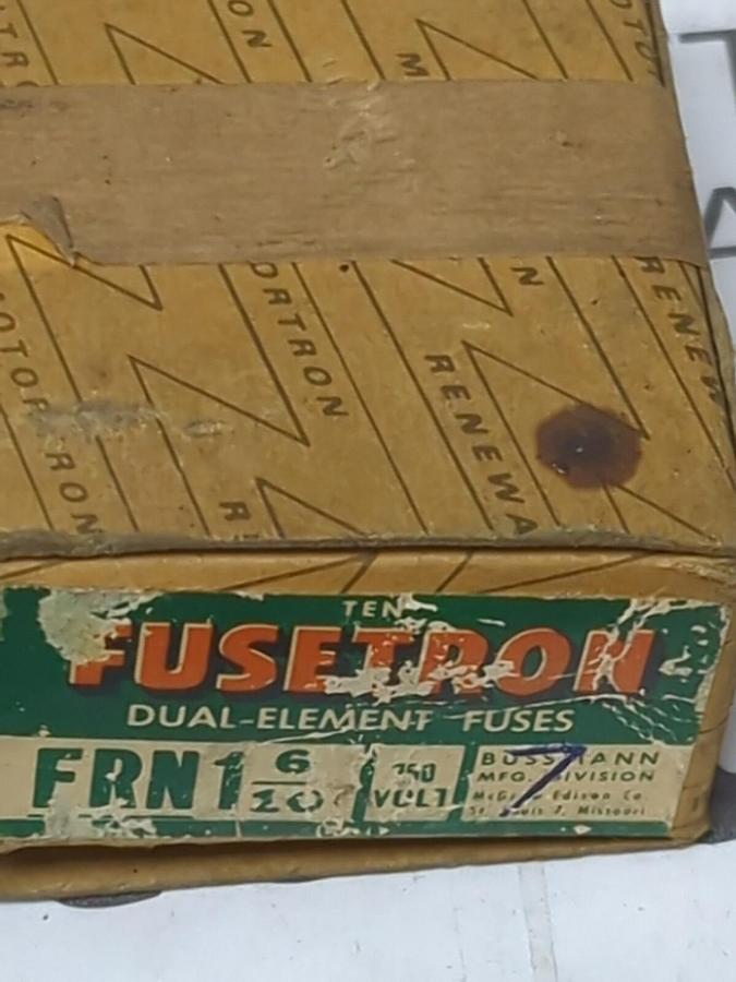 COOPER BUSSMANN,FRN-1-6/10,FUSETRON 1-6/10 AMP FUSES BOX OF 7 NOS