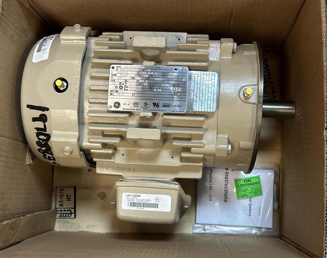 GENERAL ELECTRIC,5KS184SAA239,MOTOR 5HP 1755RPM 230/460V 184TC FRAME NOS