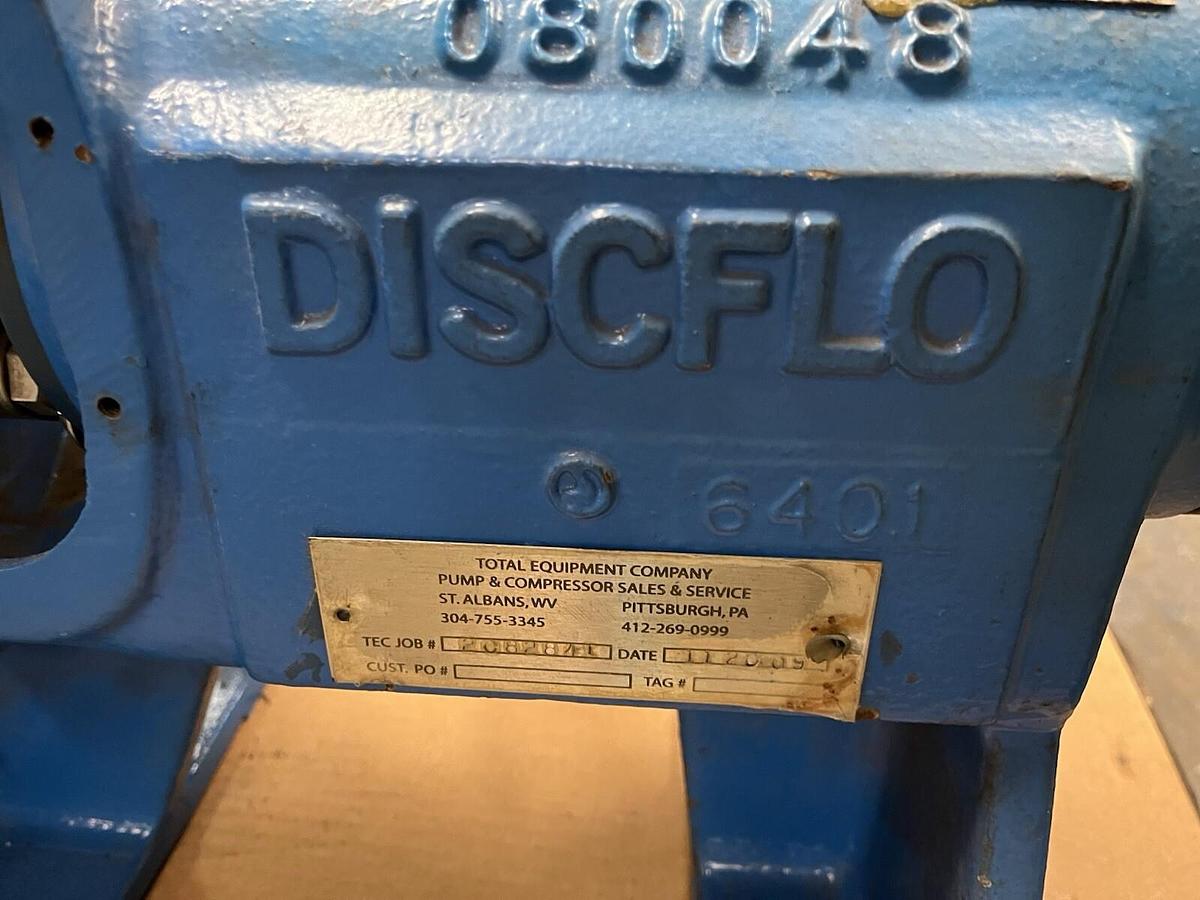 Used DISCFLO,6401,CENTRIFUGAL PUMP 3"X3"