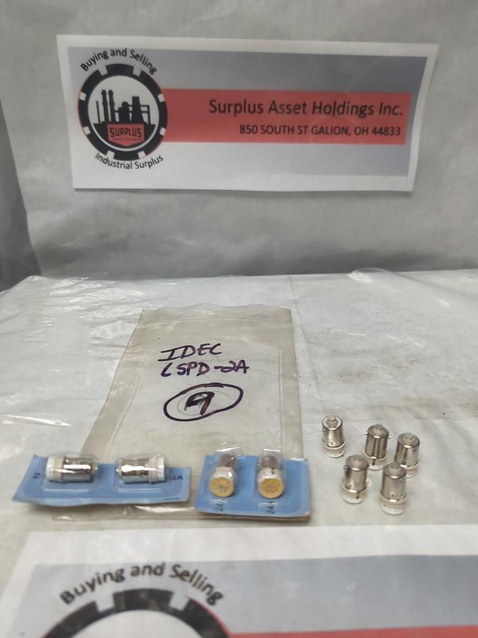 IDEC,LSPD-2A,PILOT LIGHT LED INDICATOR LOT OF 9 NOS