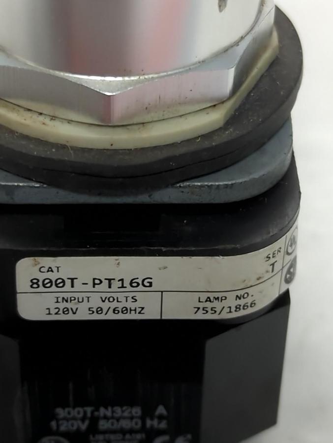 Used ALLEN BRADLEY,800T-PT16G,PUSH BUTTON GREEN SERIES T PRE-OWNED