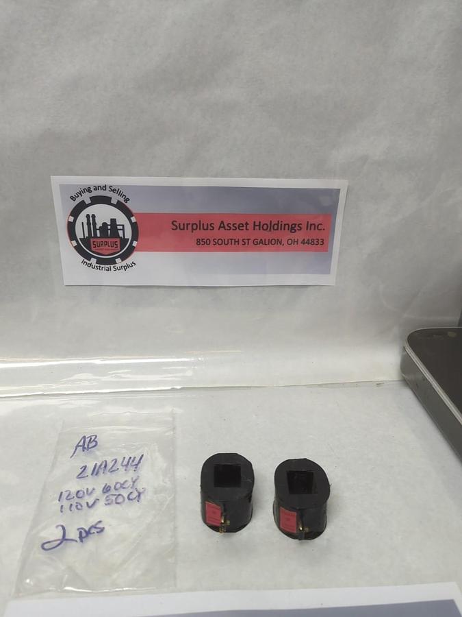 Used ALLEN-BRADLEY,21A244,COIL 120V 60CY 110V 50CY LOT OF 2 PRE-OWNED