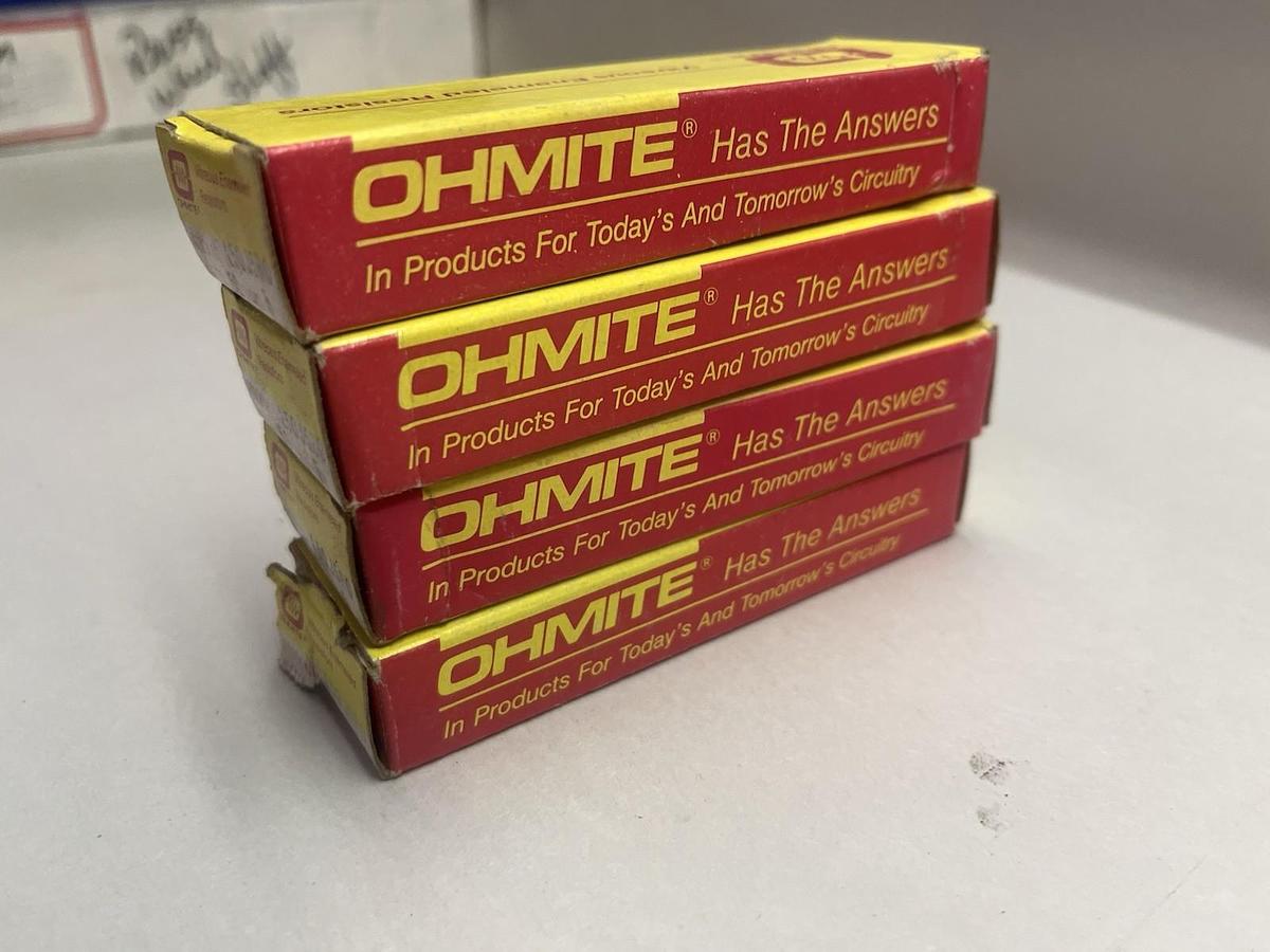 OHMITE,L50J5R0,RESISTOR 50 WATTS 5 OHMS LOT OF 4