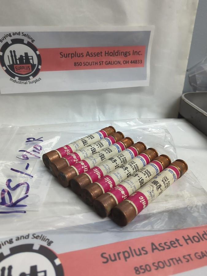 Used FERRAZ SHAWMUT,TRS1-6/10R,TRI-ONIC 1-6/10 AMP FUSE LOT OF 7 PRE-OWNED