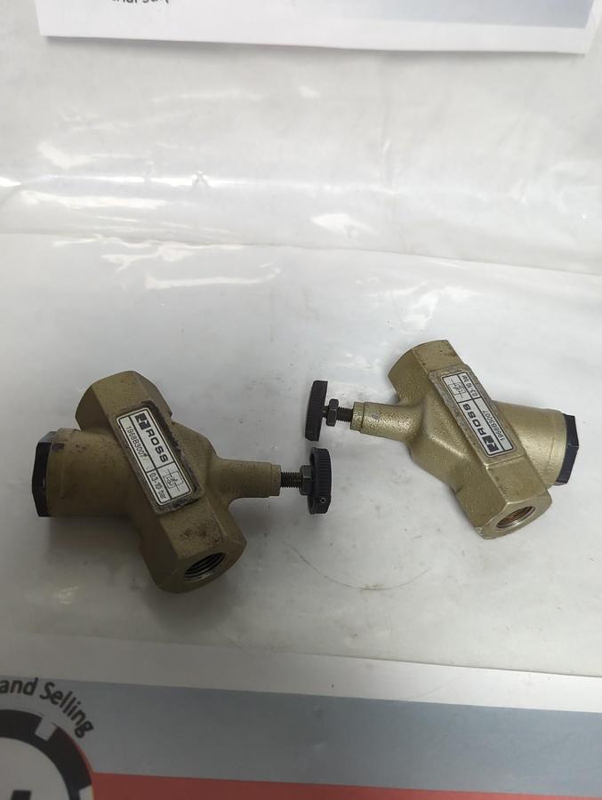 Used ROSS,1968B3007,FLOW CONTROL VALVE 0.3-10 BAR LOT OF 2 PRE-OWNED