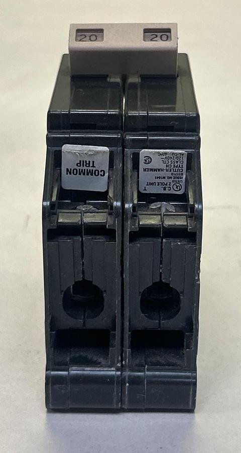 Used EATON,CH220,CIRCUIT BREAKER 20A 120/240V 2P