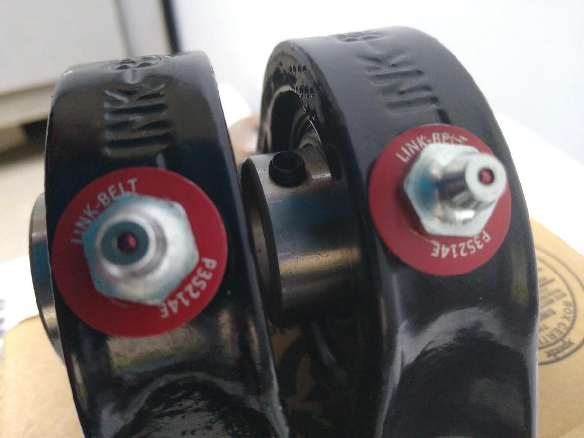 REXNORD LINK-BELT,P3S214E,PILLOW BLOCK BEARING 1-1/8 IN BORE LOT OF 2 NOS