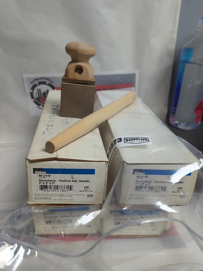 IDEAL,80-215F,RESURFACER-VERTICAL ADJ. HANDLE 2X2X2 INCH FINISHING LOT OF 4 NOS