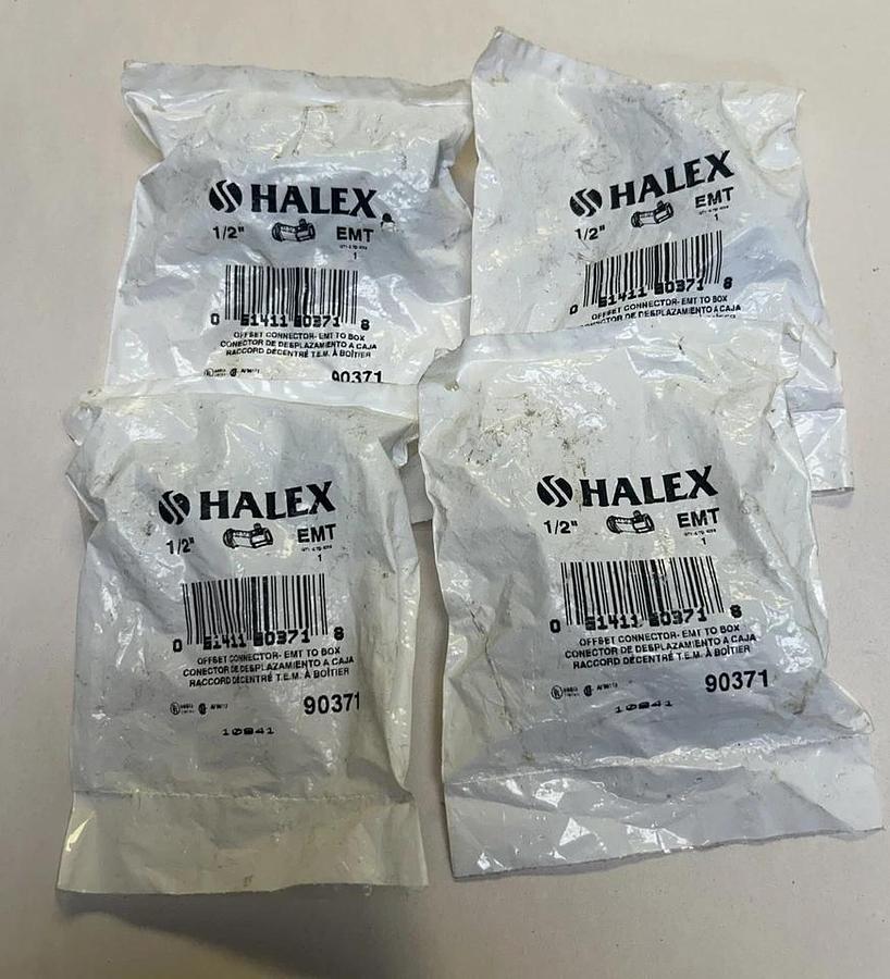 HALEX,90371,CONNECTOR 1/2INCH LOT OF 4 NOS