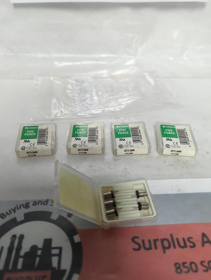 LITTELFUSE,0272.500V,MINI FUSE 1/2 AMP LOT OF 25 PCS NOS