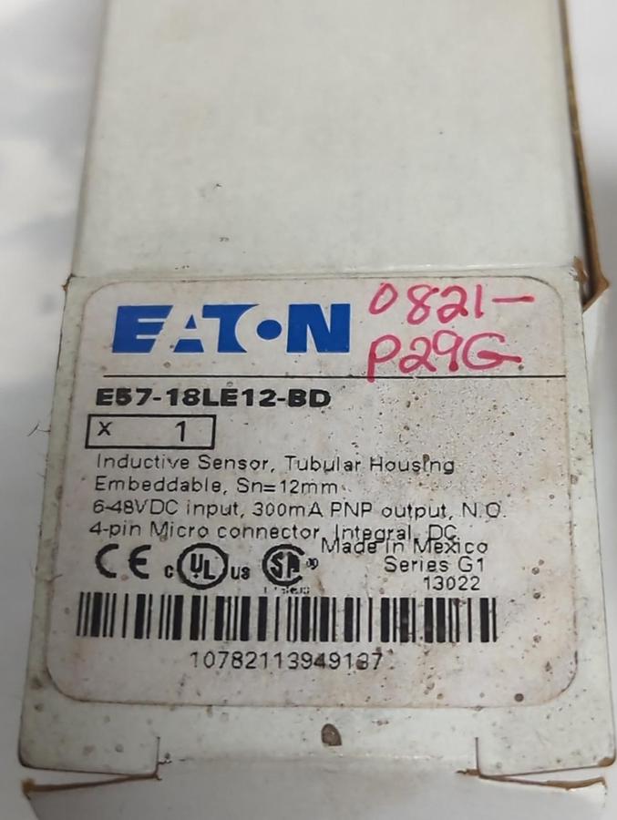 EATON,E57-18LE12-BD,SERIES G1 INDUCTIVE PROXIMITY SENSOR SWITCH NOS
