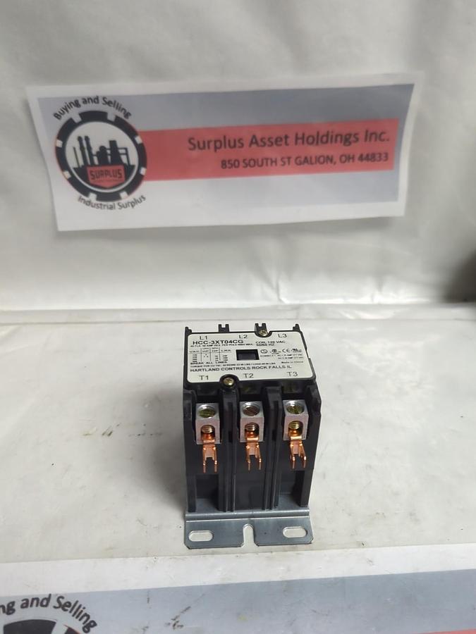HARTLAND CONTROLS,HCC-3XT04CG,CONTACTOR 120VAC 50/60HZ NOS
